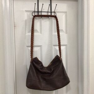 Authentic Plinio Visona Soft Leather Brown Handbag Vintage